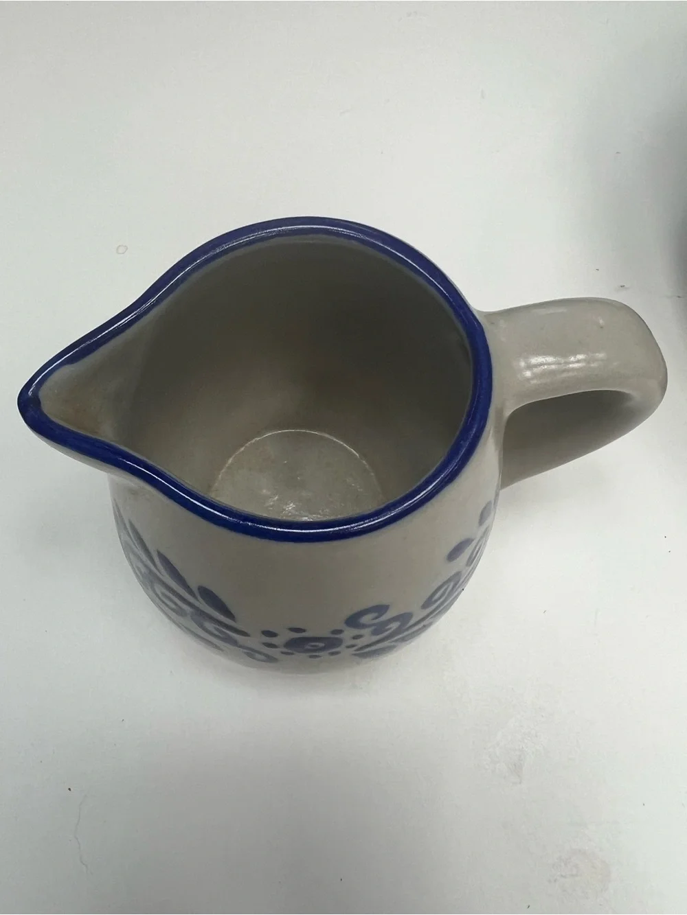 Vintage Mexican Stoneware Coffee Set Hand-Painted Cobalt Blue, Estado de Mexico